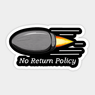 No Return Policy Sticker